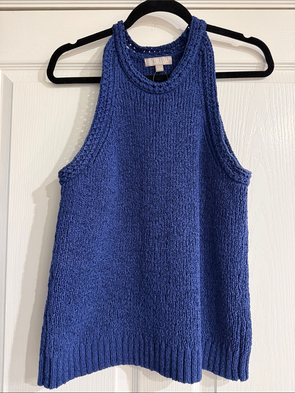 J. Crew cobalt blue sleeveless knit tank